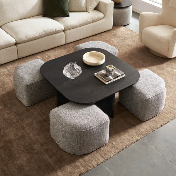 Aura Nesting Coffee Table - Black Basalt