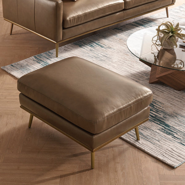 Liora Leather Ottoman