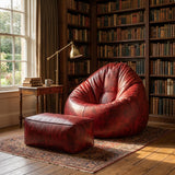 Cocoon Bean Bag Sofa with Ottoman – Crimson