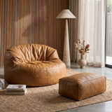 Lunar Bean Bag with Ottoman - Camel