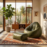 Cocoon Bean Bag Sofa with Ottoman – Olive