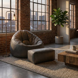 Cocoon Bean Bag Sofa with Ottoman – Slate