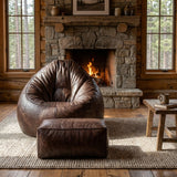 Cocoon Bean Bag Sofa with Ottoman – Espresso
