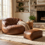 Lunar Bean Bag with Ottoman - Espresso