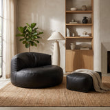 Lunar Bean Bag with Ottoman - Onyx