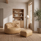Lunar Bean Bag with Ottoman - Sand