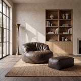 Lunar Bean Bag with Ottoman - Slate